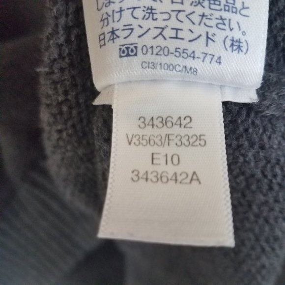 Men's Land's End Knit Pullover Sweater Like New Size XL Charcoal Gray Black - Picture 10 of 10